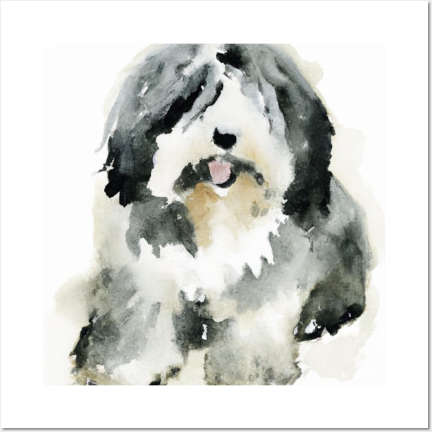 Tibetan Terrier Watercolor - Dog Lovers Wall Art by Edd Paint Something